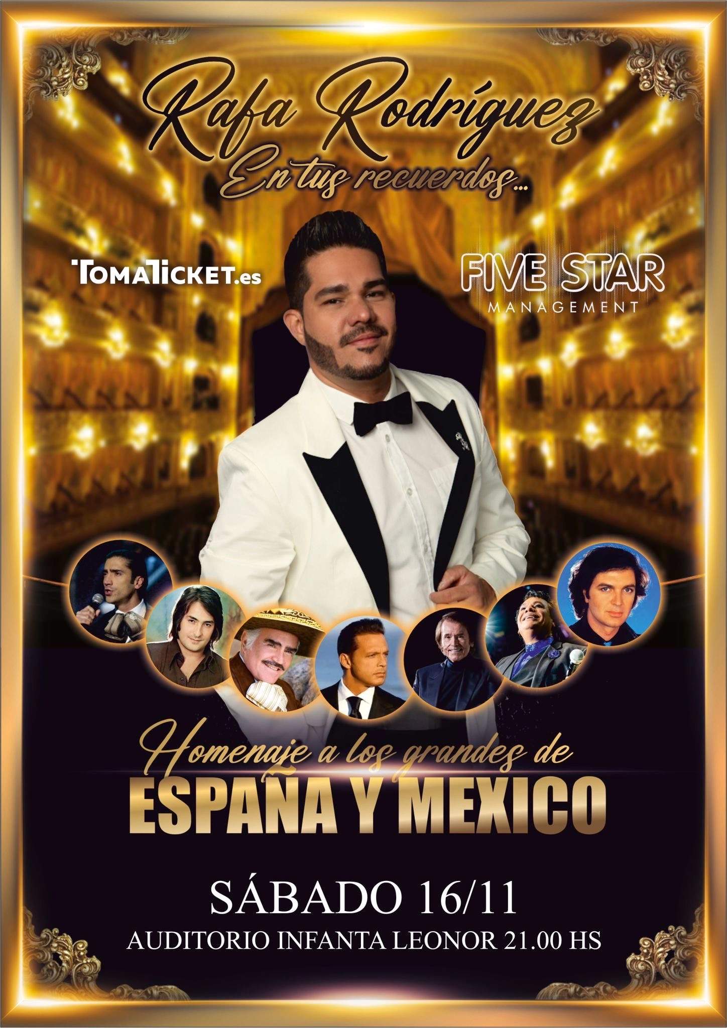  “En tus recuerdos” Rafa Rodríguez llega a Tenerife, España con su Homenaje a los Grandes