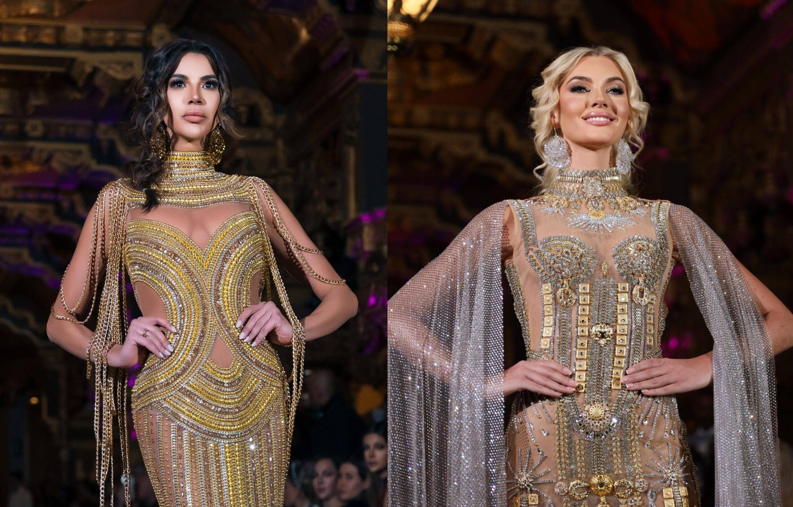 Faddya Halabi y Miss Universe desfilan juntas en New York Fashion Week.