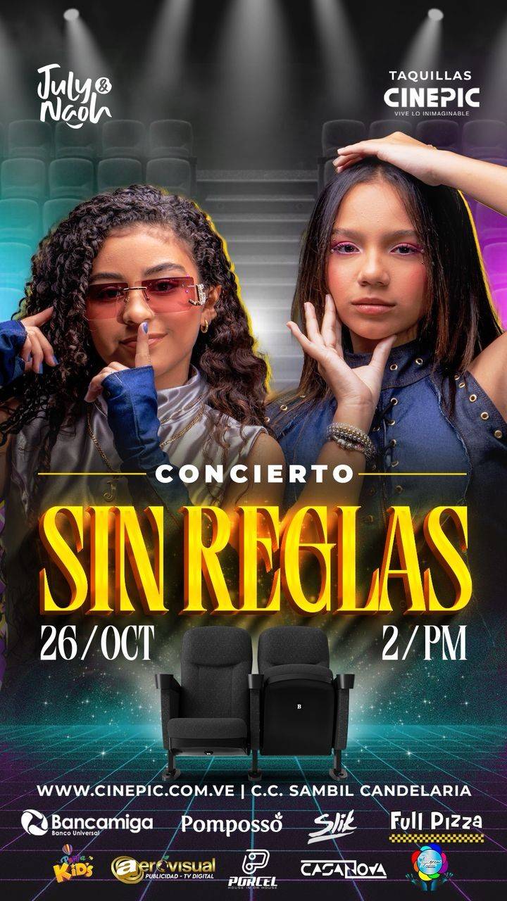 La experiencia «Sin Reglas» llega a Cinepic con el concierto de July & Naoh