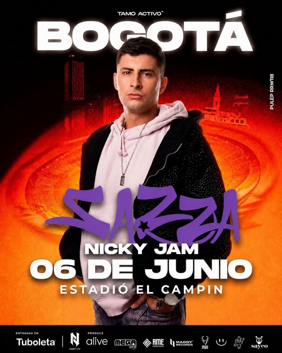 Sazza prepara una presentación especial juntó a Nicky Jam en estadio El Campín Bogotá