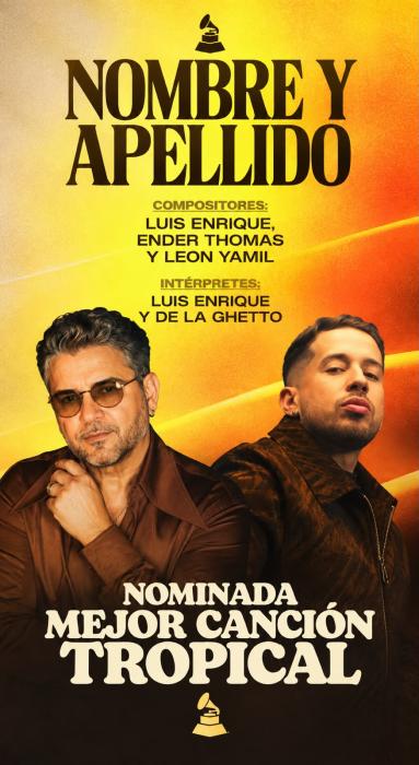 De La Ghetto recibe su quinta nominación al Latin Grammy con la colaboración «Nombre y Apellido»